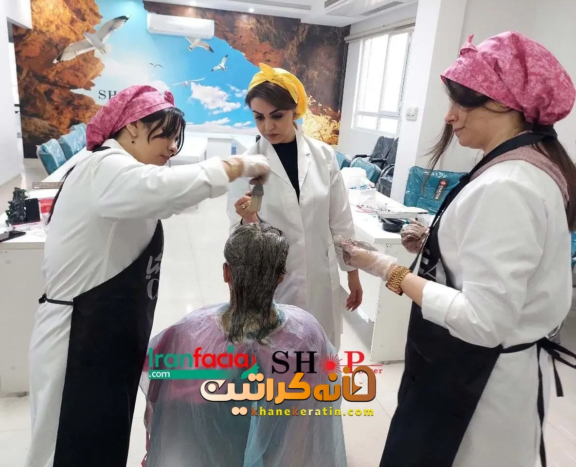 آموزش رنگ و مش در خانه کراتین مشهد